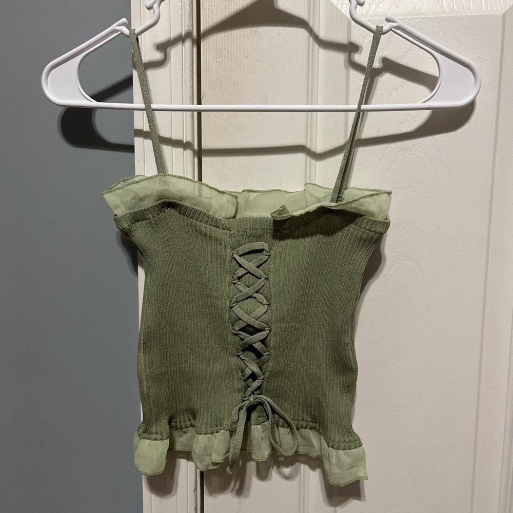 Green cider tank top